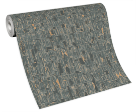 ZWART GOUD MODERN BEHANG - Erismann Daphne CC100410