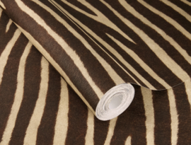 BRUIN BEIGE ZEBRAHUID BEHANG - Rasch African Queen III 751741