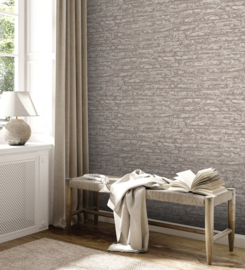 BEIGE GRIJZE STENEN BEHANG - AS Creation Attractive 2 390274