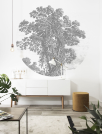 Behangcirkel Engraved Tree "kunstenaar onbekend" - KEK Amsterdam Wonderwalls CK-013