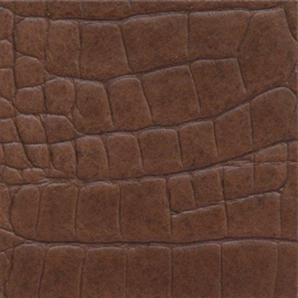 LEREN WANDTEGELS 1M² - KRACHTIG KASTANJE CROCO (zelfklevend) - Walluxe Leathr 25x50cm