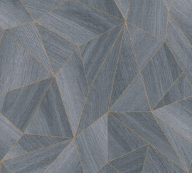 GRAFISCH GRIJS GOUD HOUTLOOK BEHANG - AS Creation Elements 2 361333