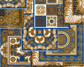 KLASSIEK TRADITIONEEL BAROK BEHANG -  Blauw Goud - AS Creation Versace 4