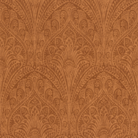 OOSTERSE ORANJE BRUINE ORNAMENTEN BEHANG - Rasch Indian Style 746341