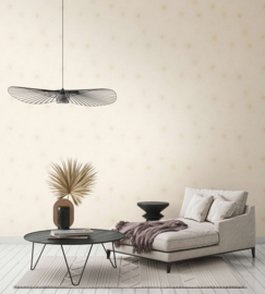 CREME GOUD RETRO STERREN BEHANG - AS Creation The Battle of Style 388183
