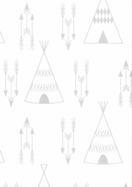 TAUPE SCANDINAVISCHE TIPI BEHANG - Noordwand Fabulous World 67107-1