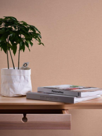 ZALMKLEURIG LINNENLOOK BEHANG - AS Creation Jade 2 390395