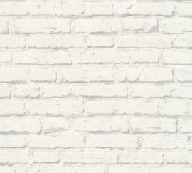 WITTE BAKSTENEN BEHANG - AS Creation Elements 2 343992