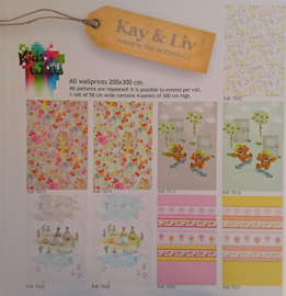 FLOWER FIELD MINT FOTOBEHANG - Kidswalls Kay & Liv INK7014