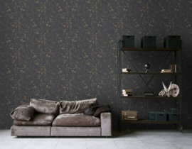 GOUD ZWART BETONLOOK BEHANG - AS Creation TRENDWALL 2307-82