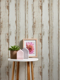 CREME BRUIN VINTAGE HOUTLOOK BEHANG - AS Creation Elements 2 368931