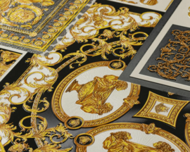 KLASSIEK TRADITIONEEL BAROK BEHANG - Zwart Goud - AS Creation Versace 4