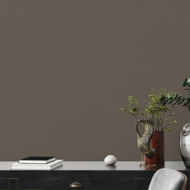 BRUIN GRIJS LINNENLOOK BEHANG - AS Creation Antigua 390977