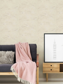 CREME GRIJZE RUWE MUUR BEHANG - AS Creation Best of Wood'n Stone 2 30668-2