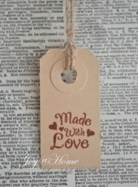 Label Made with love ♥ in 10 kleuren