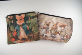 Opbergtasje met bosdierenprint