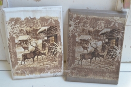 Houten bordjes met kerstprint