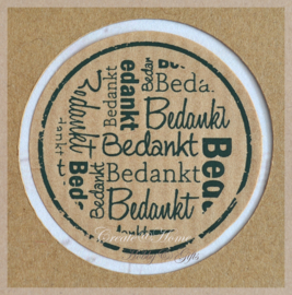 Sticker kraft Bedankt