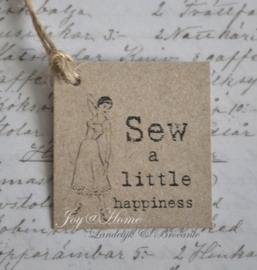 Kraft label, Sew a little happiness