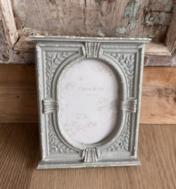 Clayre & Eef Brocante Fotolijst – Grijsgroen (Hangend)