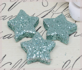 Ster acryl glitter, mint