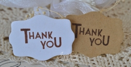 Sticker kraft Thank you in diverse kleuren