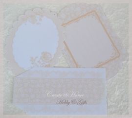 Die-cut Notelet, Oyster Blush