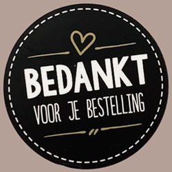 Sticker Bedankt voor je bestelling