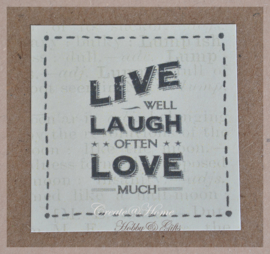 Vintage sticker Live, laugh, love
