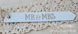 Zinken label Mr & Mrs