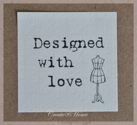 Vintage sticker Designed with love