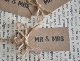 Kraft label MR & MRS