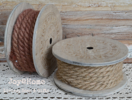 Houten klos met jute touw