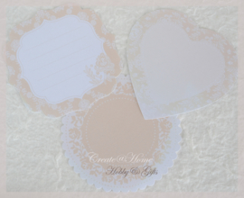 Die-cut Notelet, Oyster Blush