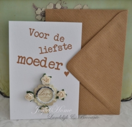 Kaart voor moederdag met kraft envelop