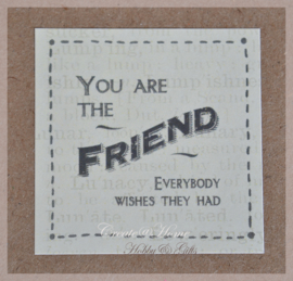 Vintage sticker You are the friend.....