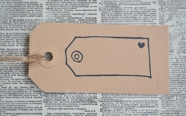 Label met label ♥ in 10 kleuren