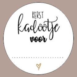 Sticker Kerst kadootje voor ....