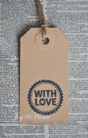 Label With love in 10 kleuren