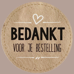 Sticker Bedankt voor je bestelling