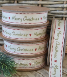 Spoel met lint, Merry Christmas & hartje