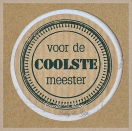 Sticker kraft Voor de coolste meester