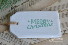Label Merry Christmas in vele kleurtjes