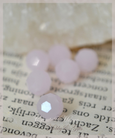 Kralen glas facet, opal roze