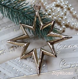 Kerstster metaal goud