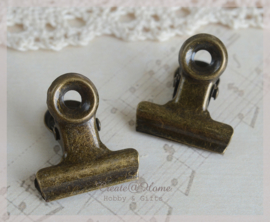 Bulldog clip, vintage brons