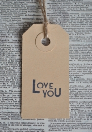 Label Love you in 10 kleuren