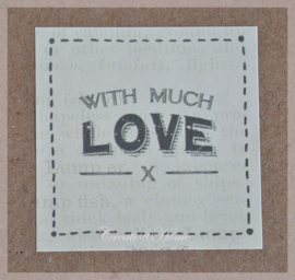 Vintage sticker With much love