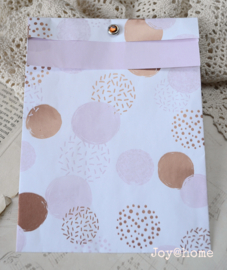 Cadeauzakje Dots, roze-koper