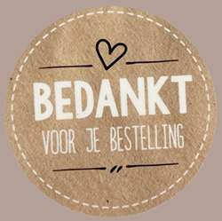 Sticker Bedankt voor je bestelling